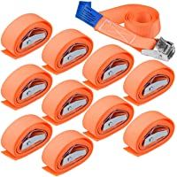 NATEE 10pcs Correas de Amarre- Correa de Sujeción de Carga- Correas de Amarre con Hebilla- Correa de Amarre Nilón 25MM…